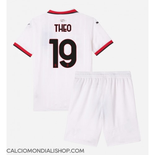 Maglie da calcio AC Milan Theo Hernandez #19 Seconda Maglia Bambino 2024-25 Manica Corta (+ Pantaloni corti)